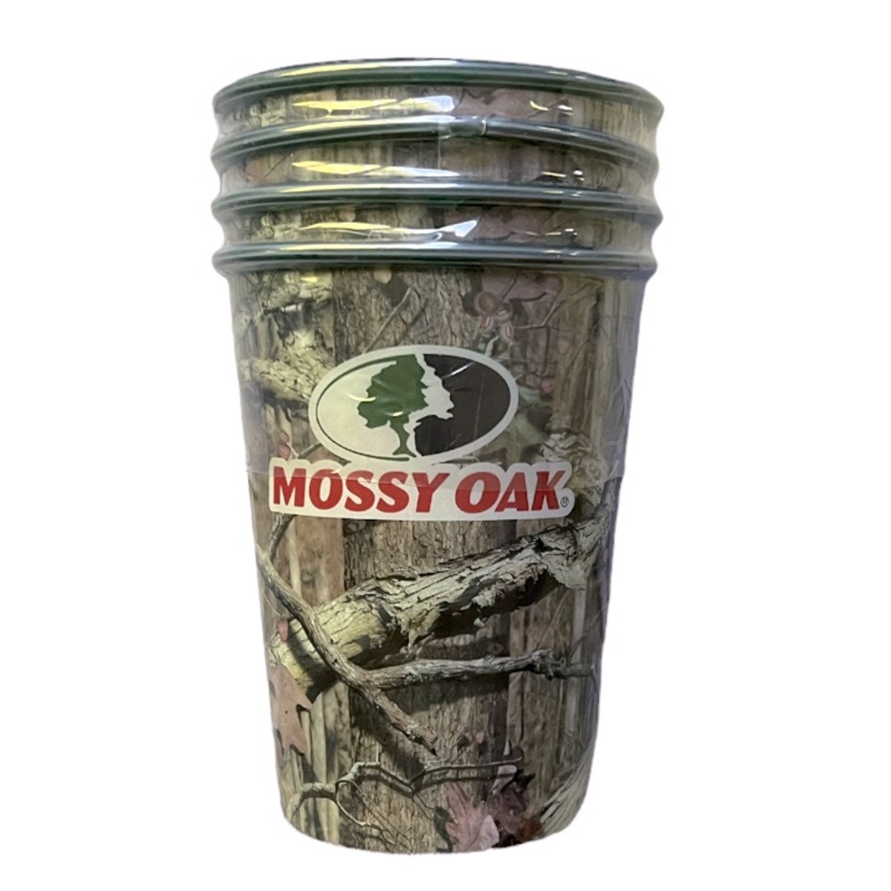 New Mossy Oak brand set of 4 plastic cups